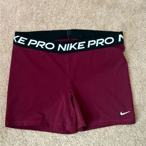 Nike Pro Women's Maroon Athletic Shorts